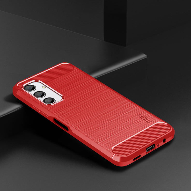 MOFI JK TPU Series-1 For Samsung Galaxy A24 4G Carbon Fiber TPU Phone Case Brushed Non-Slip Protective Cover MOFI JK TPU Series-1 For Samsung Galaxy A24 4G Carbon Fiber TPU Phone Case Brushed Non-Slip Protective Cover